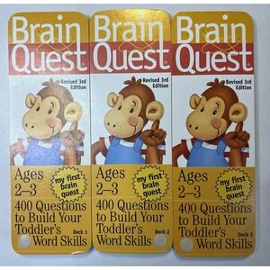Brain Quest Decks Ages 2-3 My First Brain Quest, Rev 3rd Edition, Decks 1,2,3